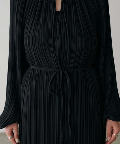 【LARUTA】百褶直筒連衣裙