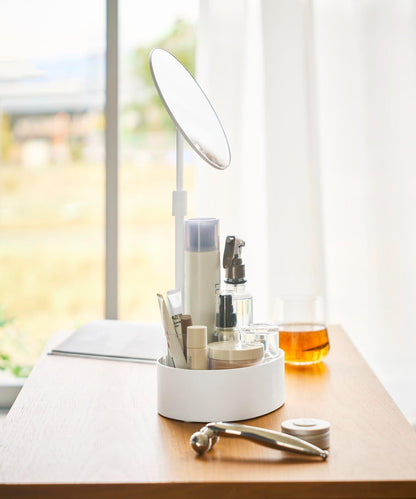 【tower タワー】可調節高度和角度帶收納功能的立式鏡