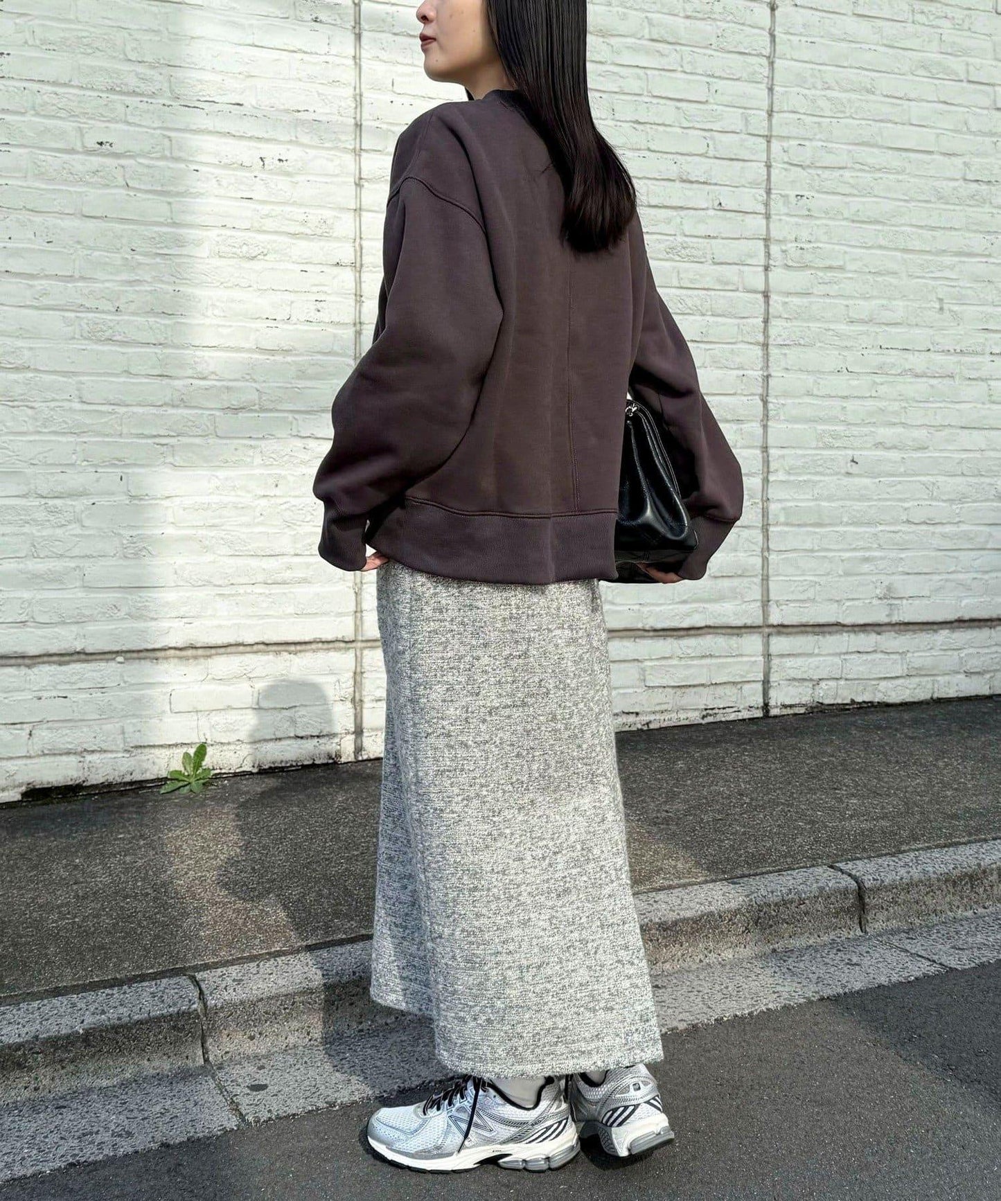 亮片粗花呢半身裙