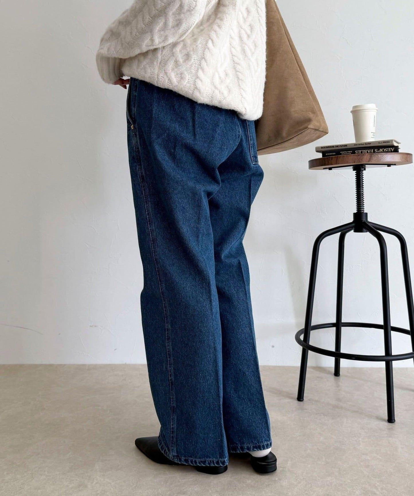 喇叭牛仔休閒褲