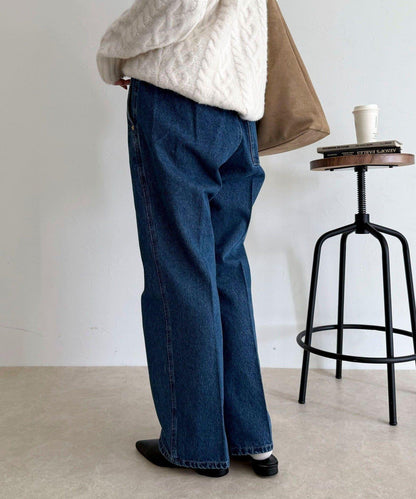 喇叭牛仔休閒褲