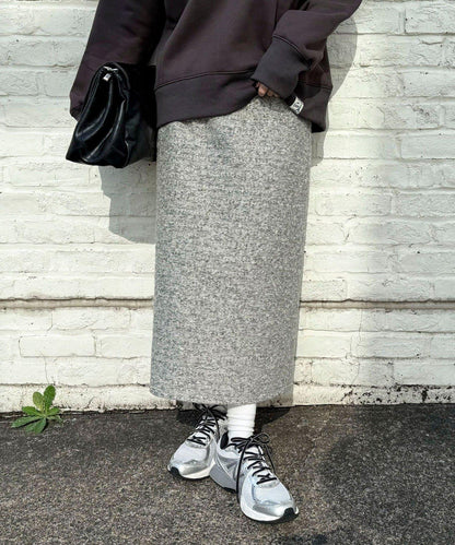 亮片粗花呢半身裙