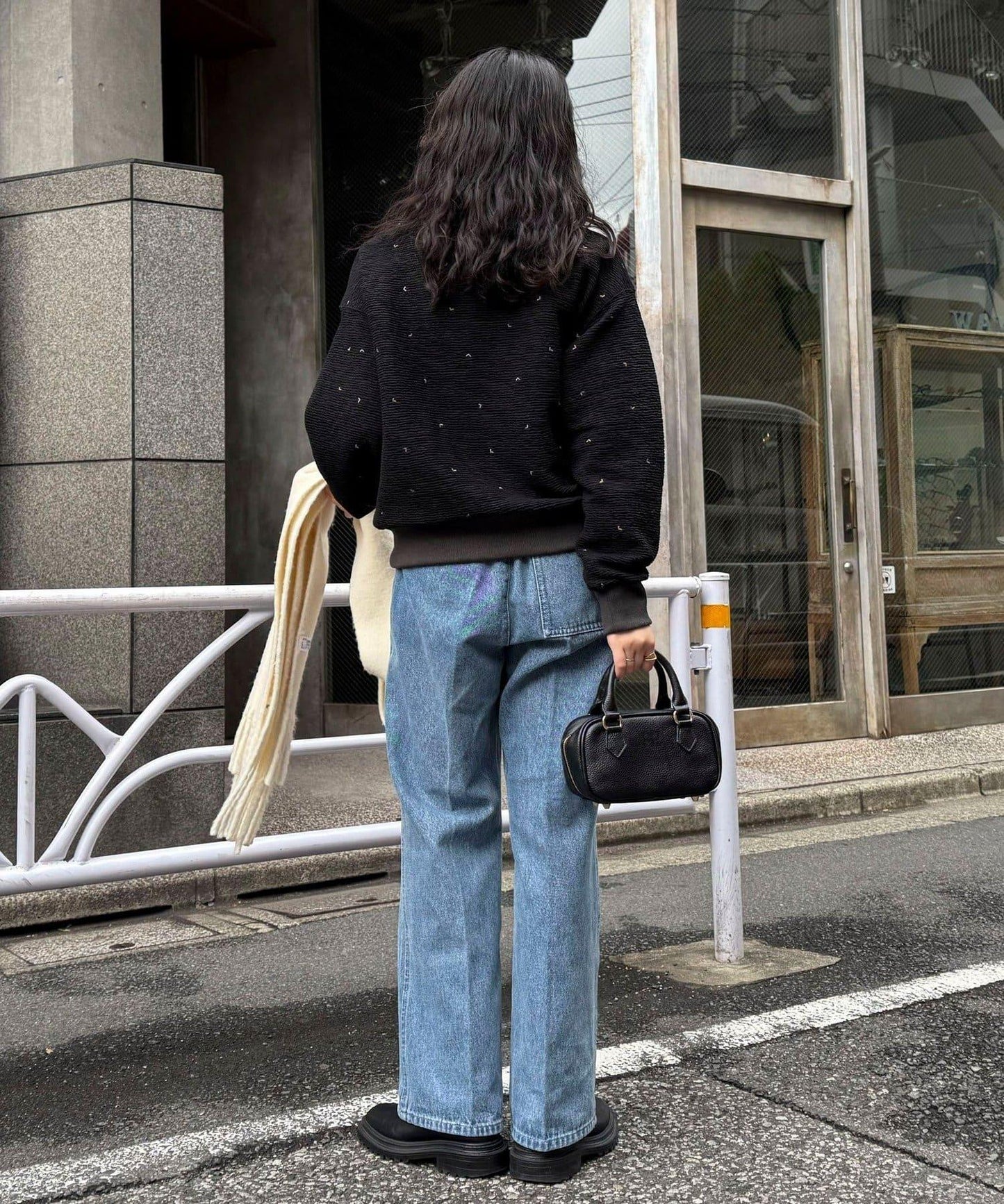 喇叭牛仔休閒褲