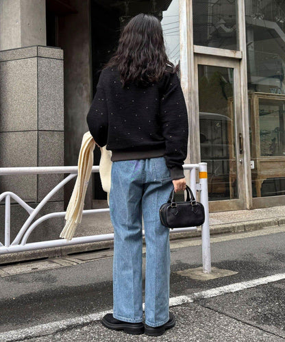 喇叭牛仔休閒褲