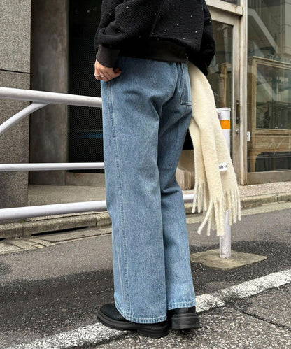 喇叭牛仔休閒褲