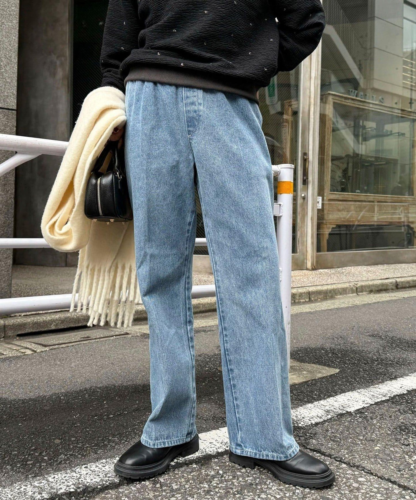 喇叭牛仔休閒褲