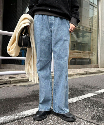 喇叭牛仔休閒褲