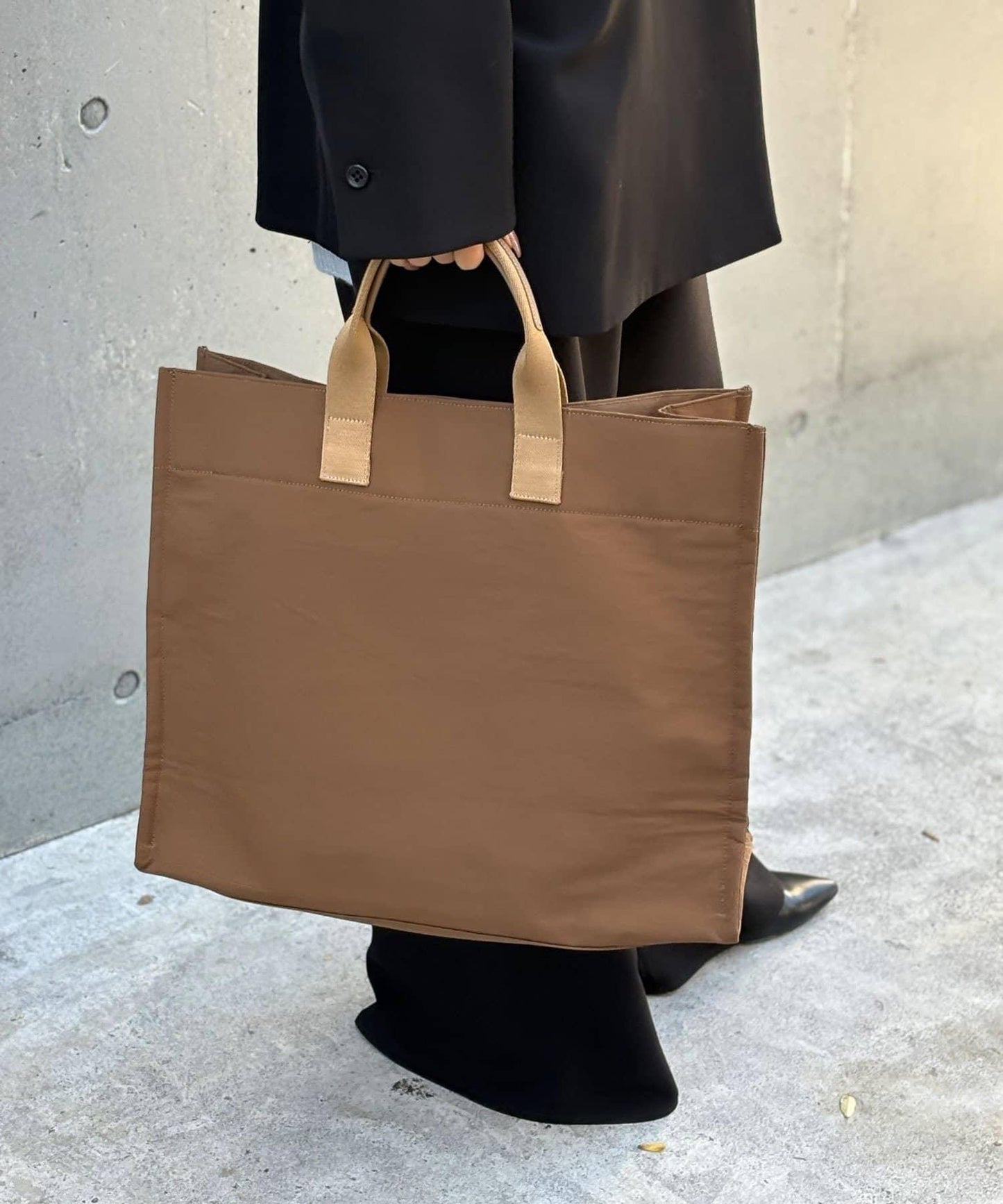 【2way/防潑水處理】尼龍托特包