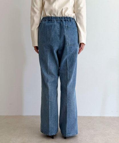 喇叭牛仔休閒褲