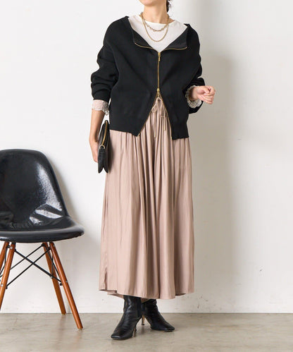 高腰褶皺闊腿裙褲