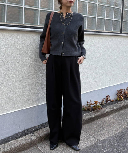 單排金色紐扣開衫