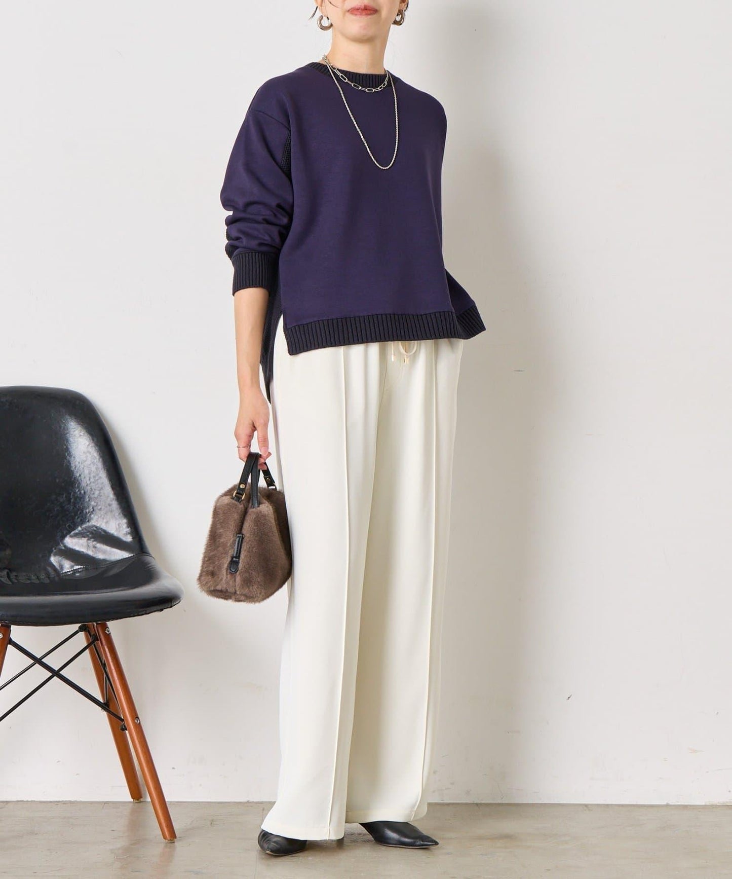 麻花針織套頭衫