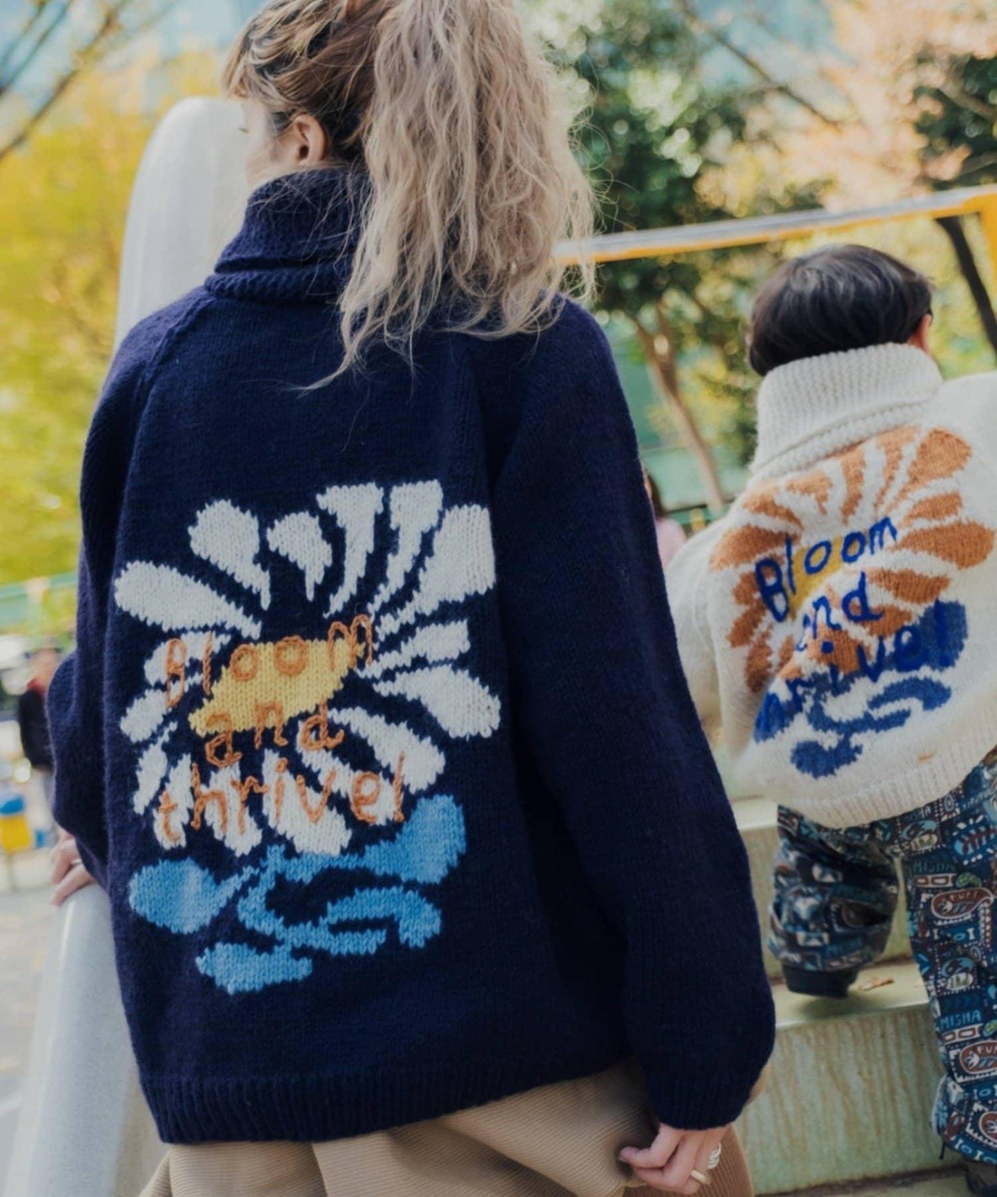 花卉圖案針織衫