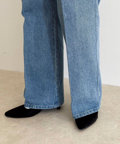 喇叭牛仔休閒褲