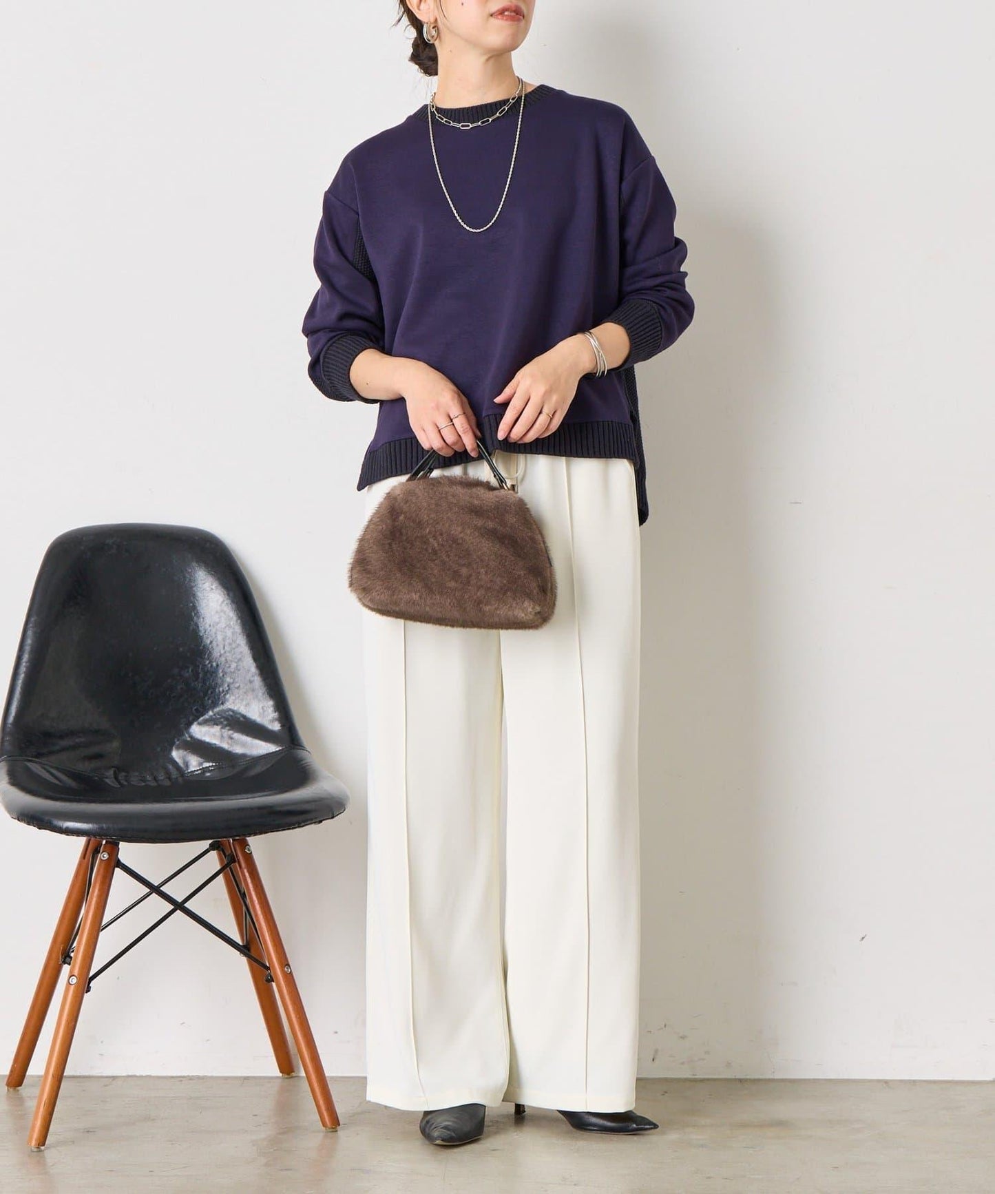 麻花針織套頭衫