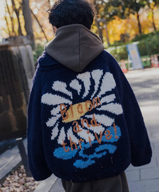 【S.L尺碼可選】花卉圖案手工針織兒童款