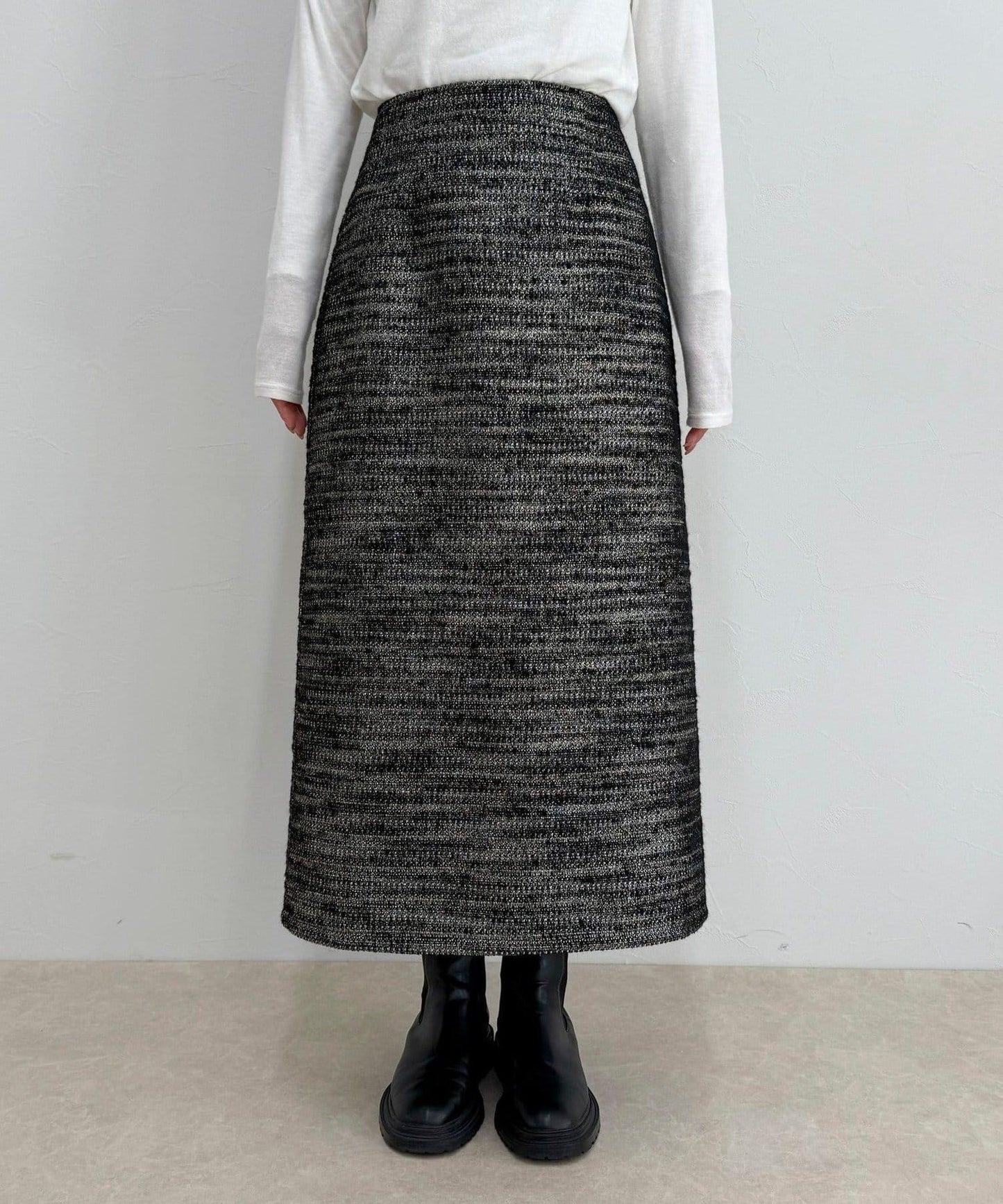 亮片粗花呢半身裙