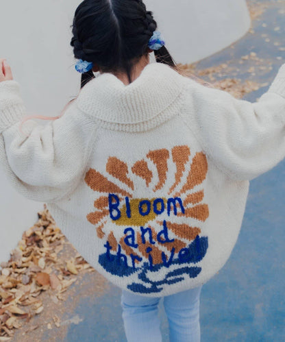 【S.L尺碼可選】花卉圖案手工針織兒童款