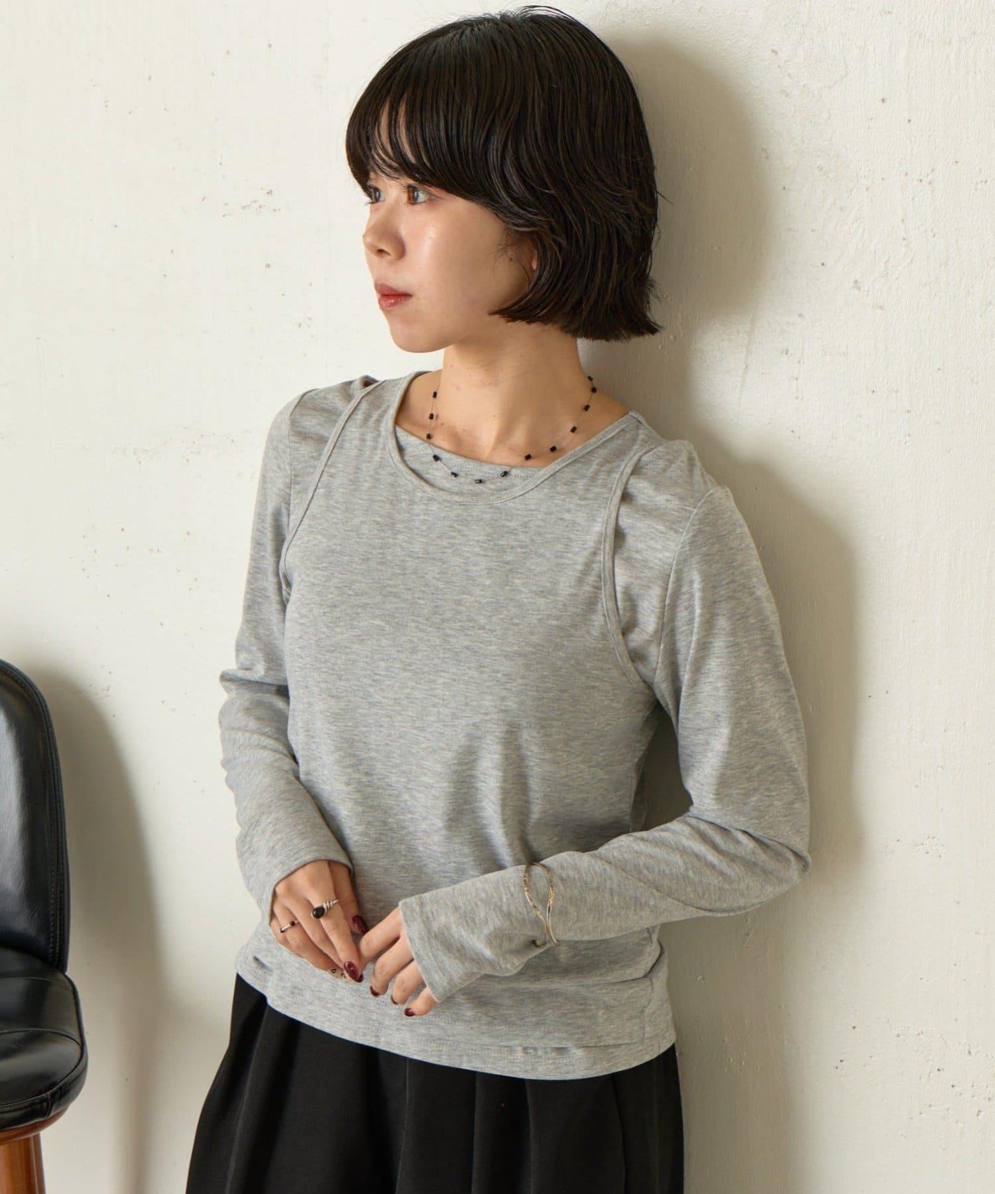 【非常適合疊穿 ぴらこ企畫 】背心疊穿款針織衫