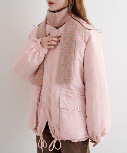 B 高腰抽褶尼龍大衣