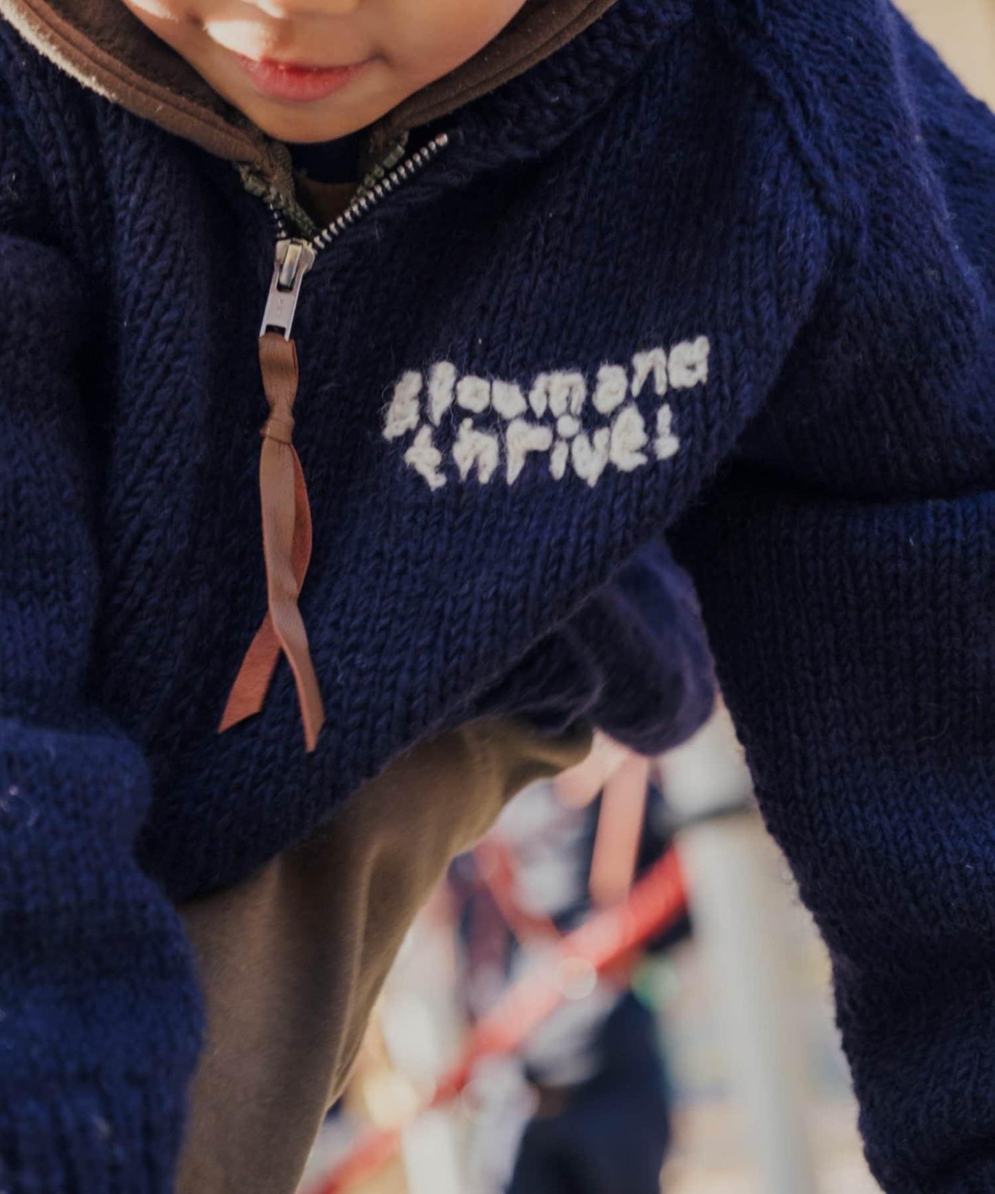 【S.L尺碼可選】花卉圖案手工針織兒童款