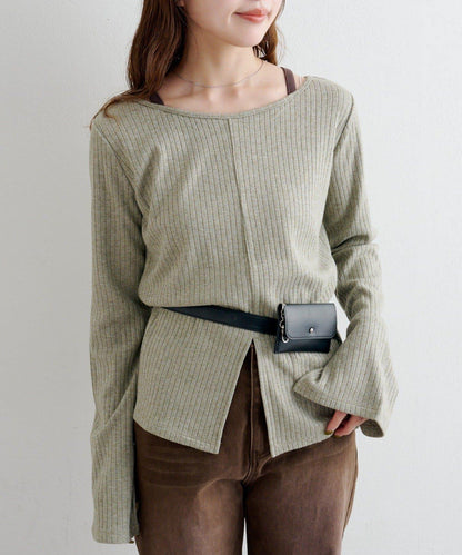 B 金銀絲羅紋開叉上衣