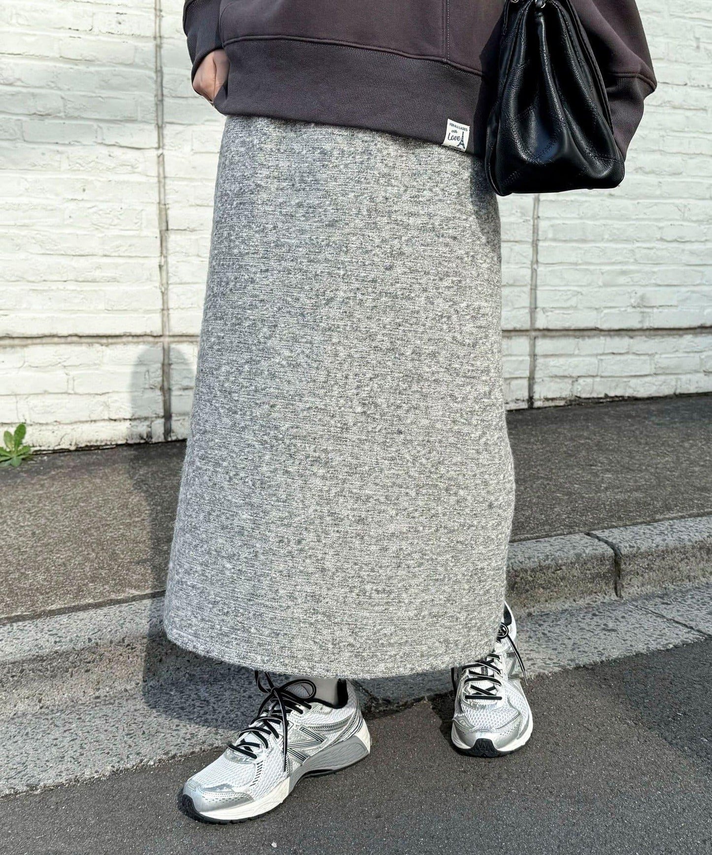 亮片粗花呢半身裙