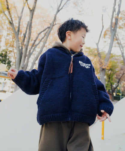 【S.L尺碼可選】花卉圖案手工針織兒童款