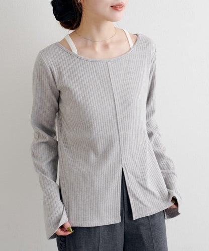 B 金銀絲羅紋開叉上衣