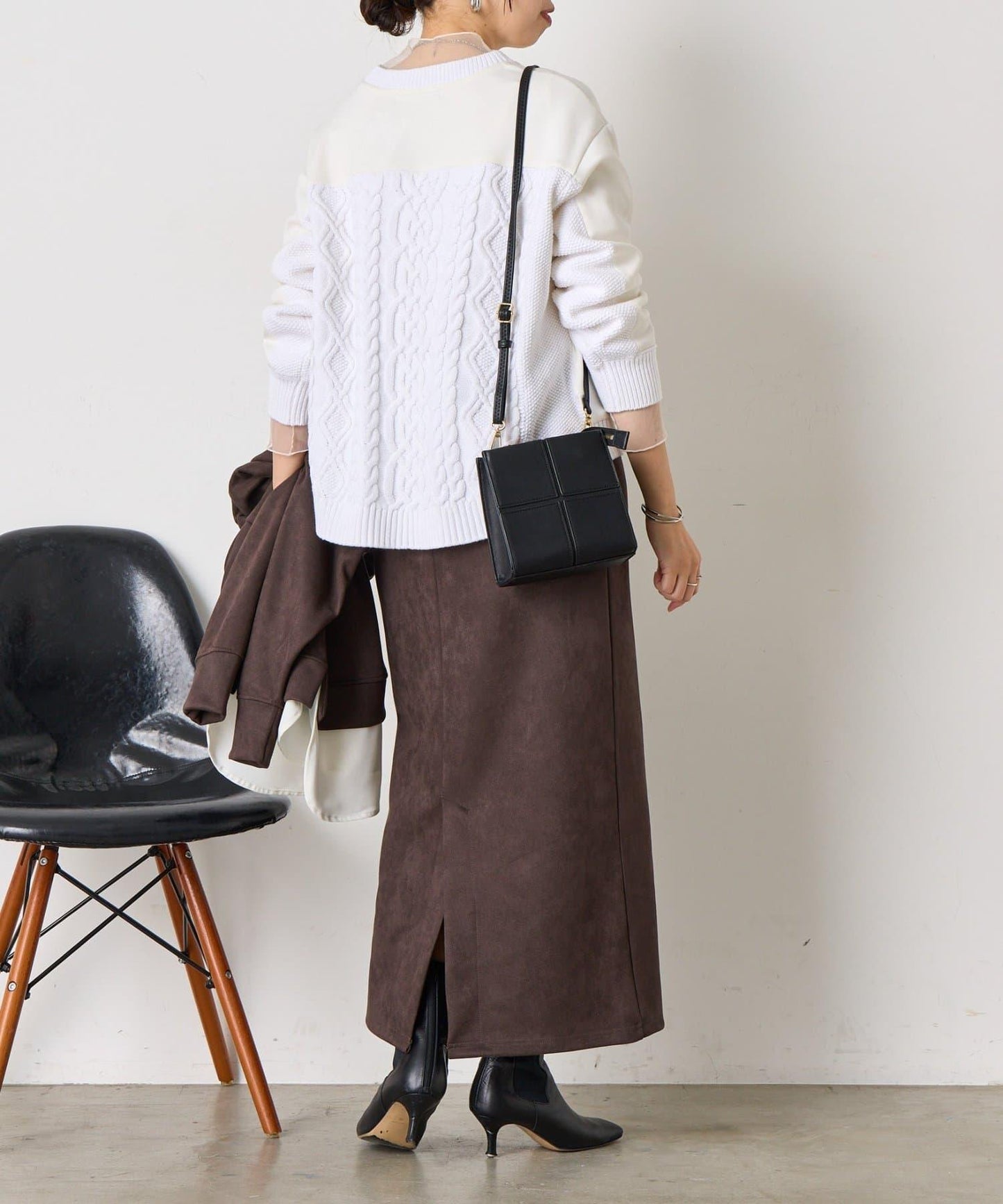 麻花針織套頭衫