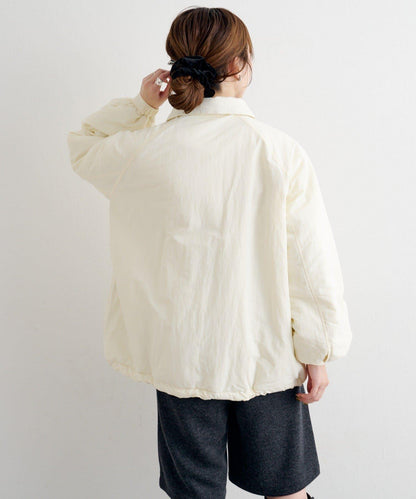 B 高腰抽褶尼龍大衣