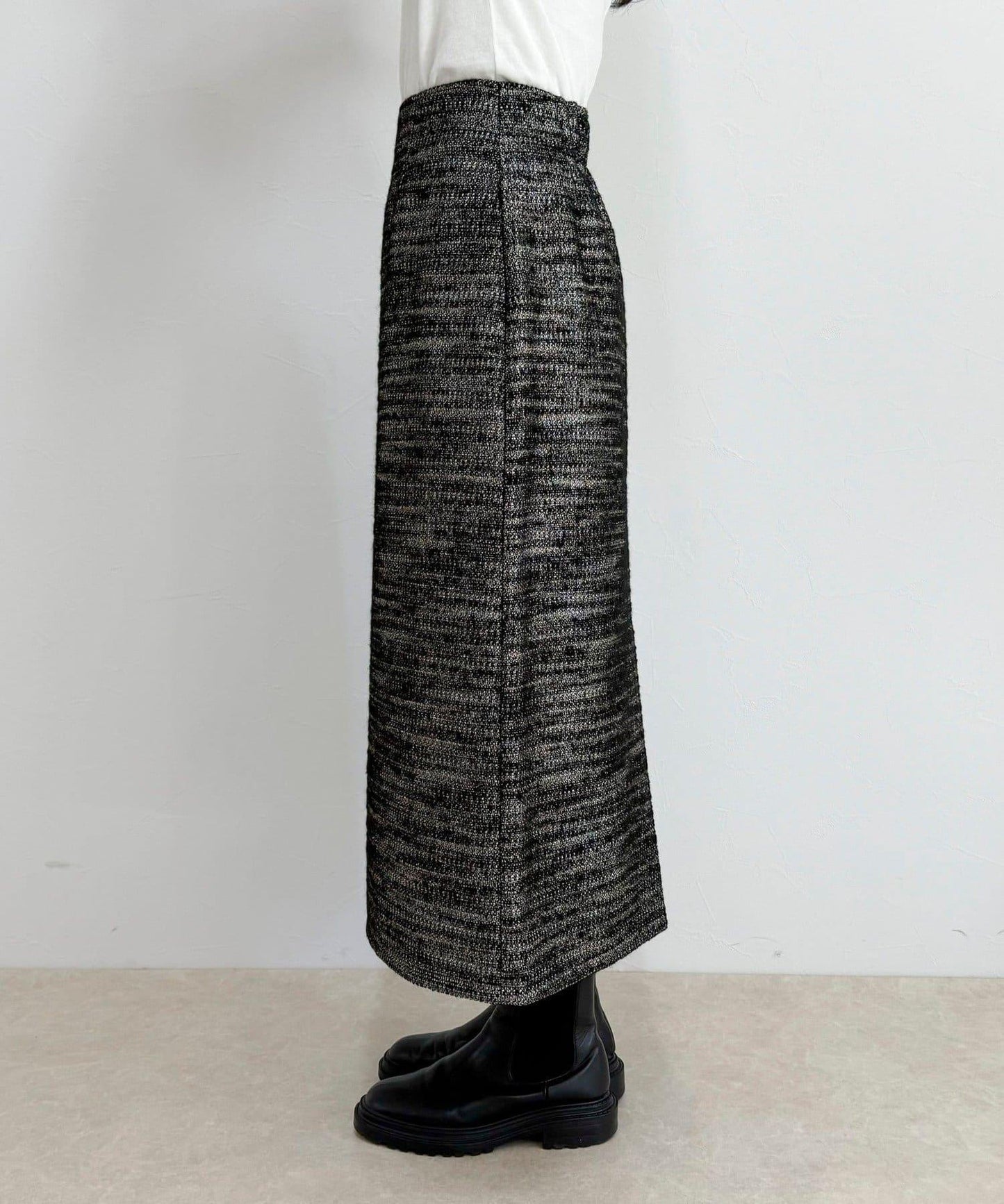 亮片粗花呢半身裙