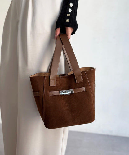 附化妝包金屬扣水桶托特包