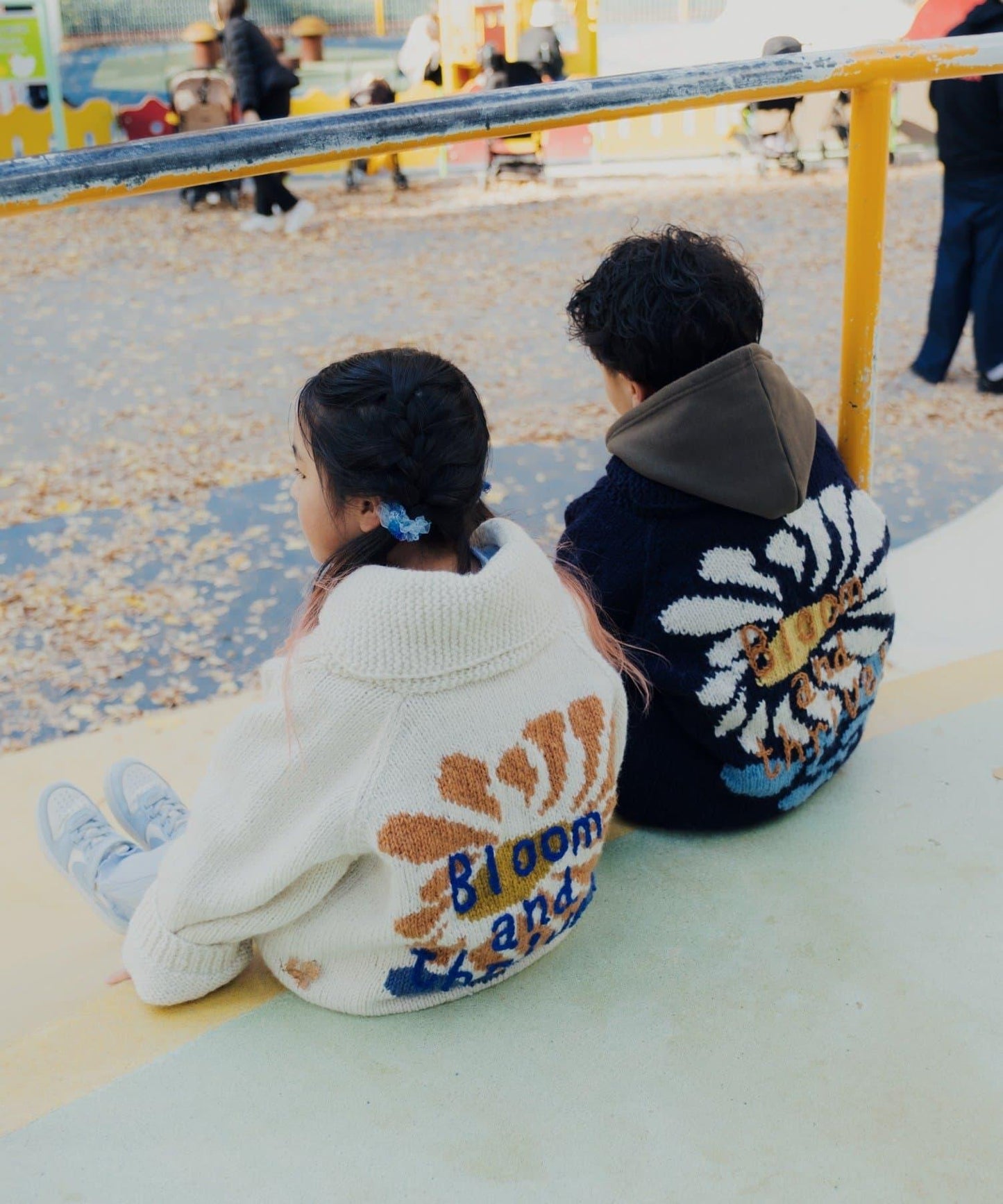 【S.L尺碼可選】花卉圖案手工針織兒童款