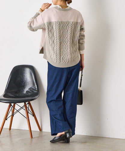 麻花針織套頭衫