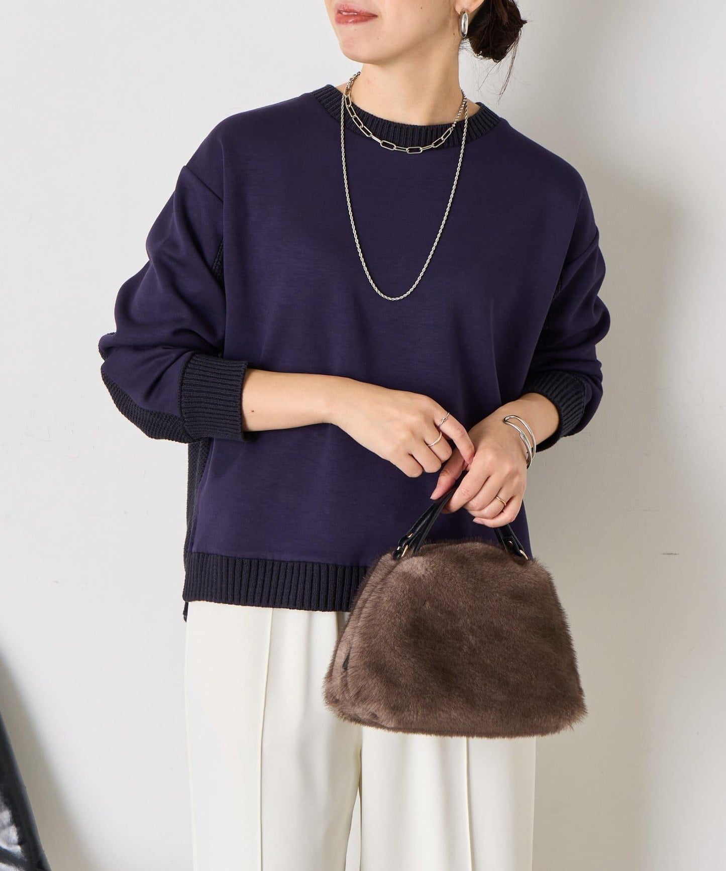 麻花針織套頭衫