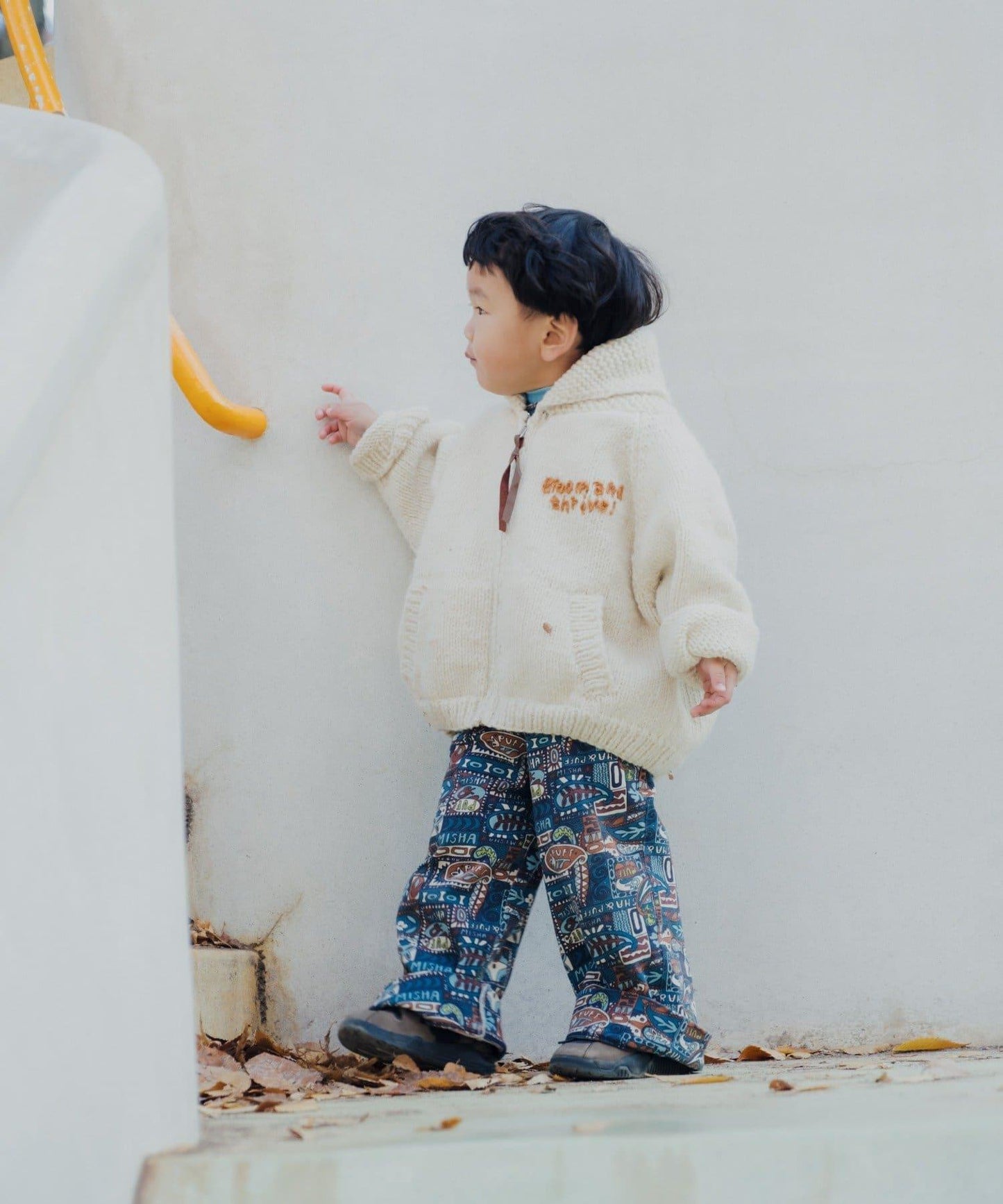 【S.L尺碼可選】花卉圖案手工針織兒童款