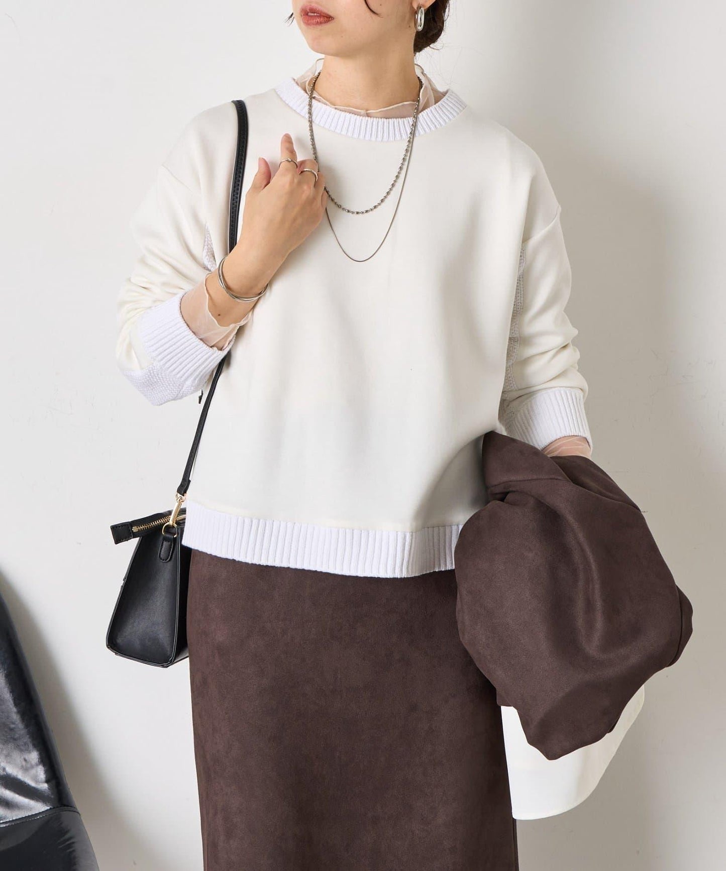 麻花針織套頭衫