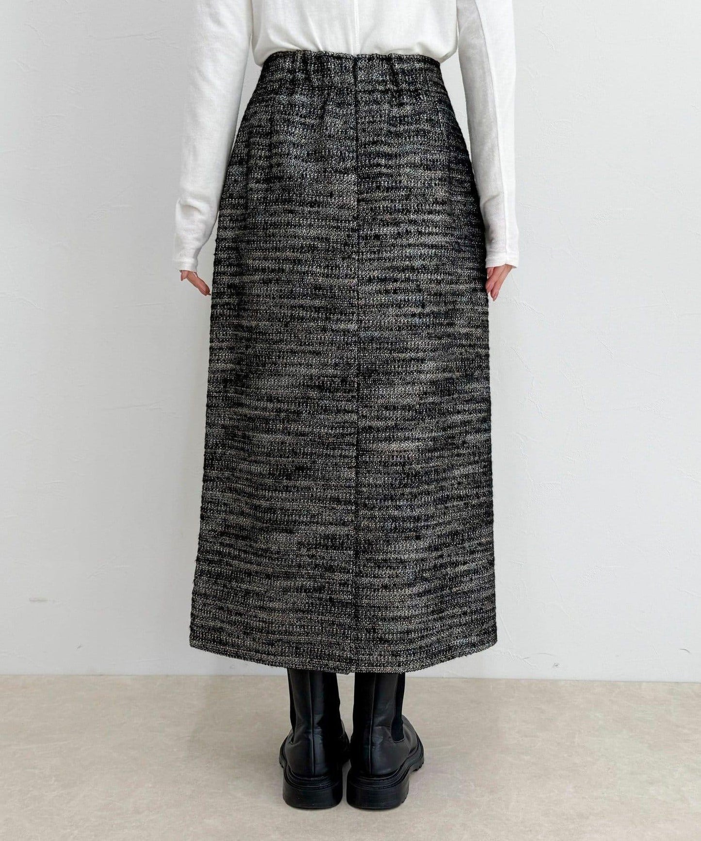 亮片粗花呢半身裙