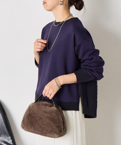 麻花針織套頭衫