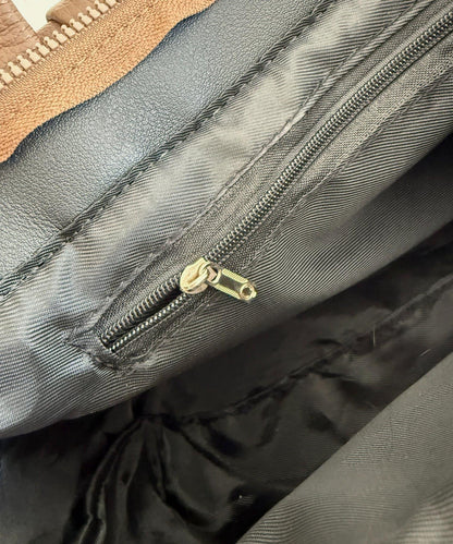 仿皮褶皺單肩包