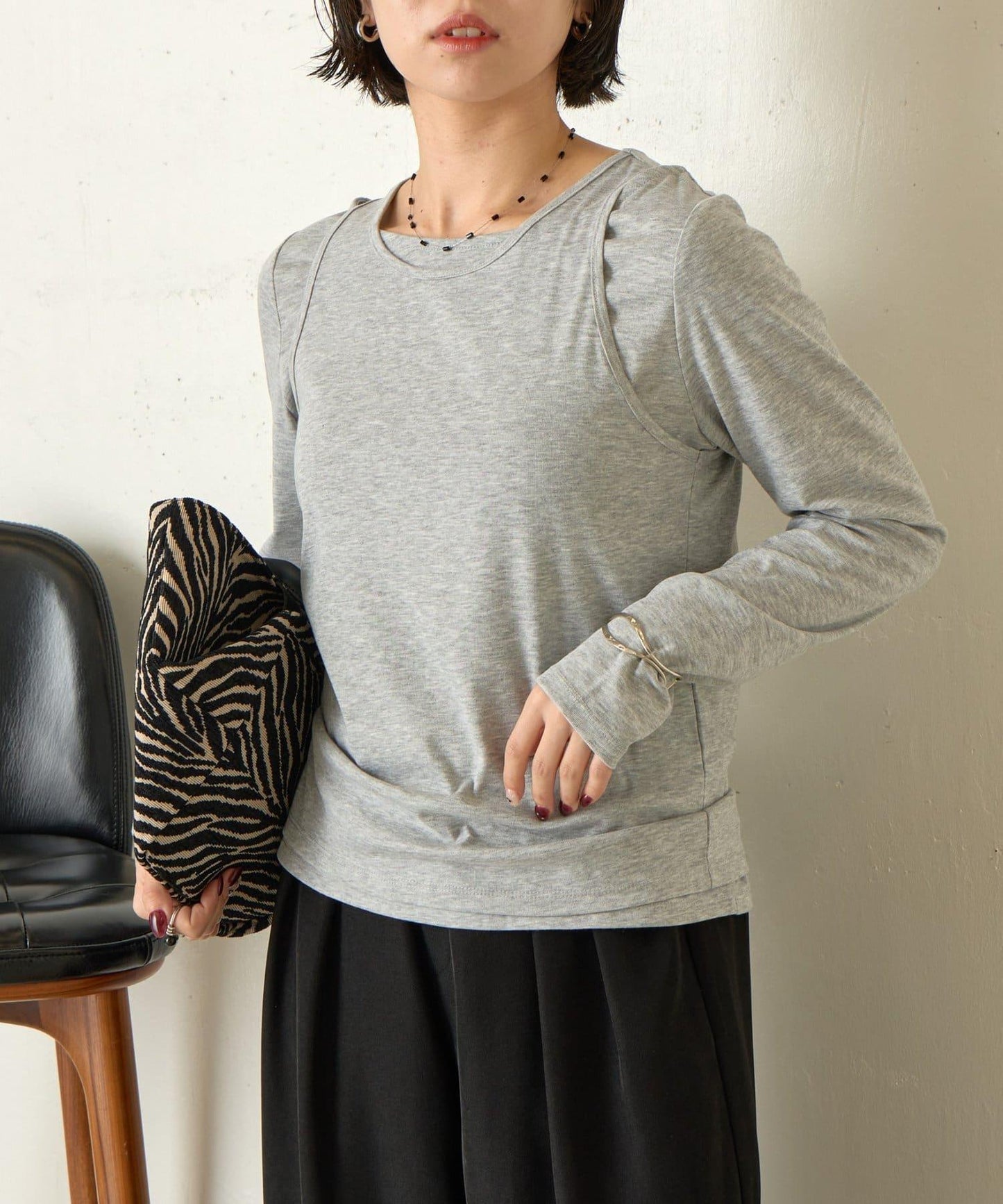 【非常適合疊穿 ぴらこ企畫 】背心疊穿款針織衫