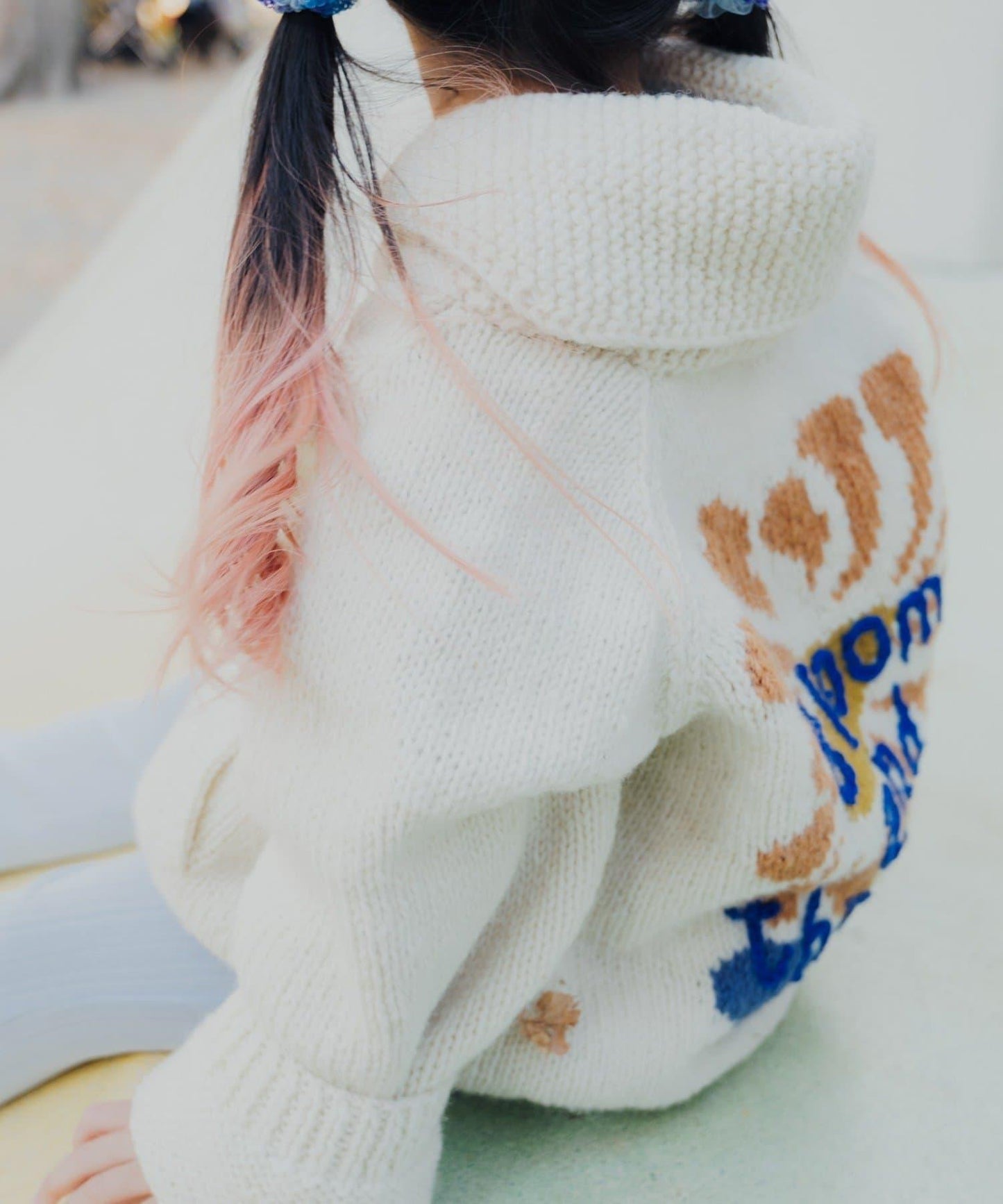 【S.L尺碼可選】花卉圖案手工針織兒童款