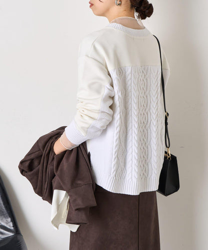 麻花針織套頭衫