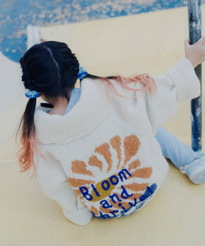 【S.L尺碼可選】花卉圖案手工針織兒童款