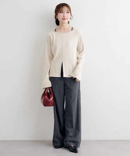 B 金銀絲羅紋開叉上衣