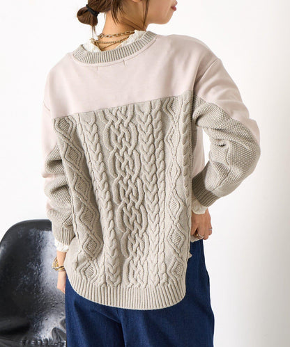 麻花針織套頭衫