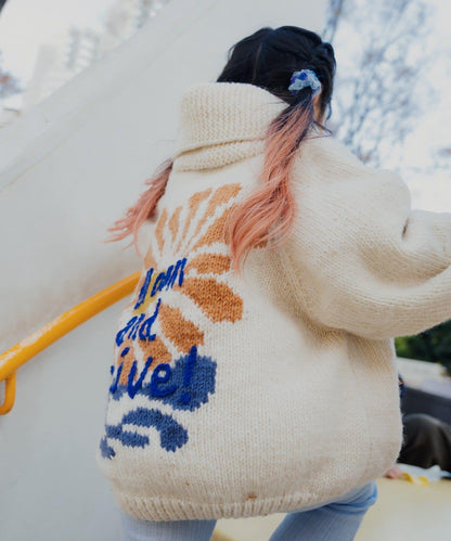 【S.L尺碼可選】花卉圖案手工針織兒童款