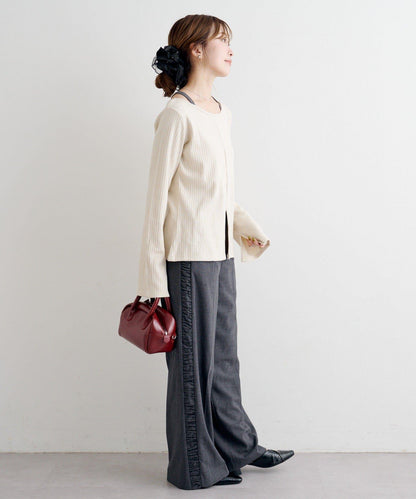 B 金銀絲羅紋開叉上衣