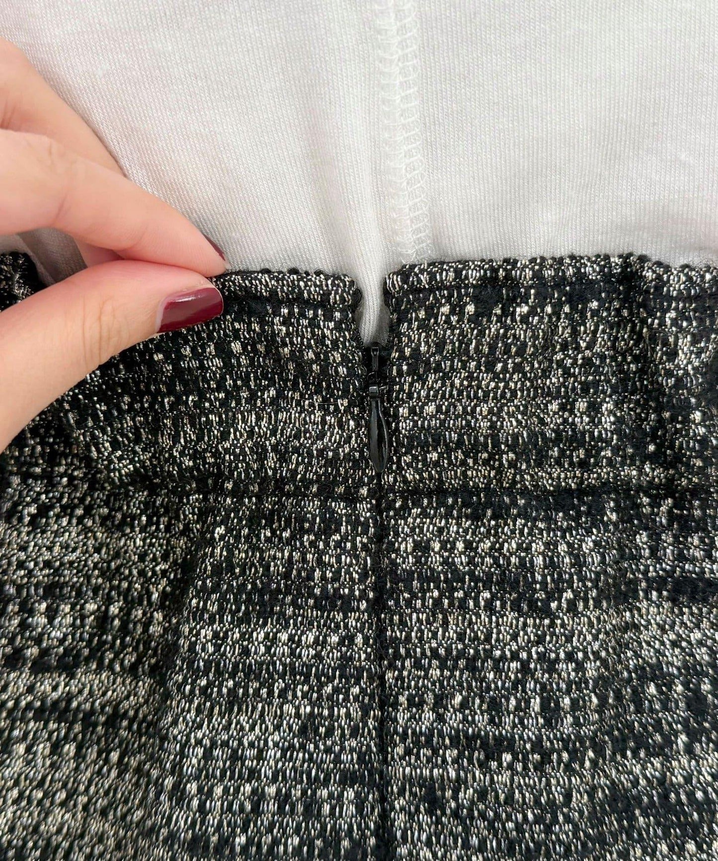 亮片粗花呢半身裙